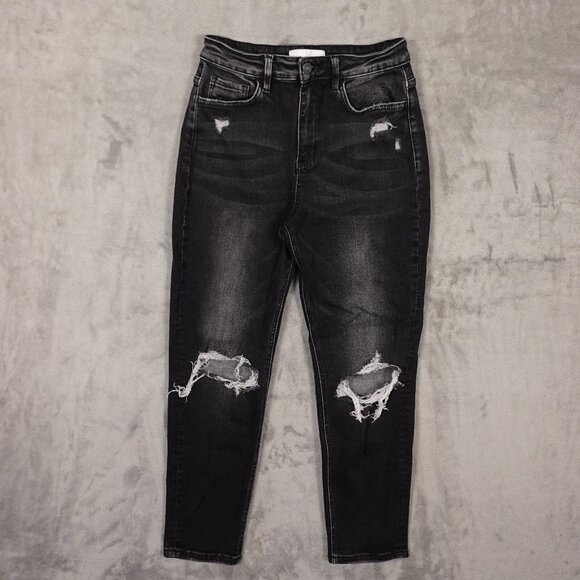 VERVET Jeans Remi High Rise Distressed Women's Size 27 Black - Picture 1 of 12